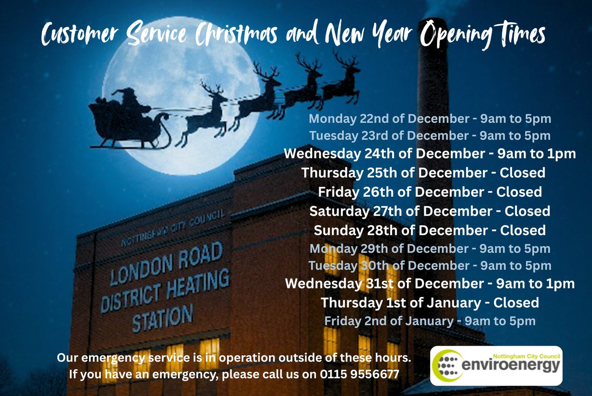 Our Christmas and New Year hours are now confirmed!