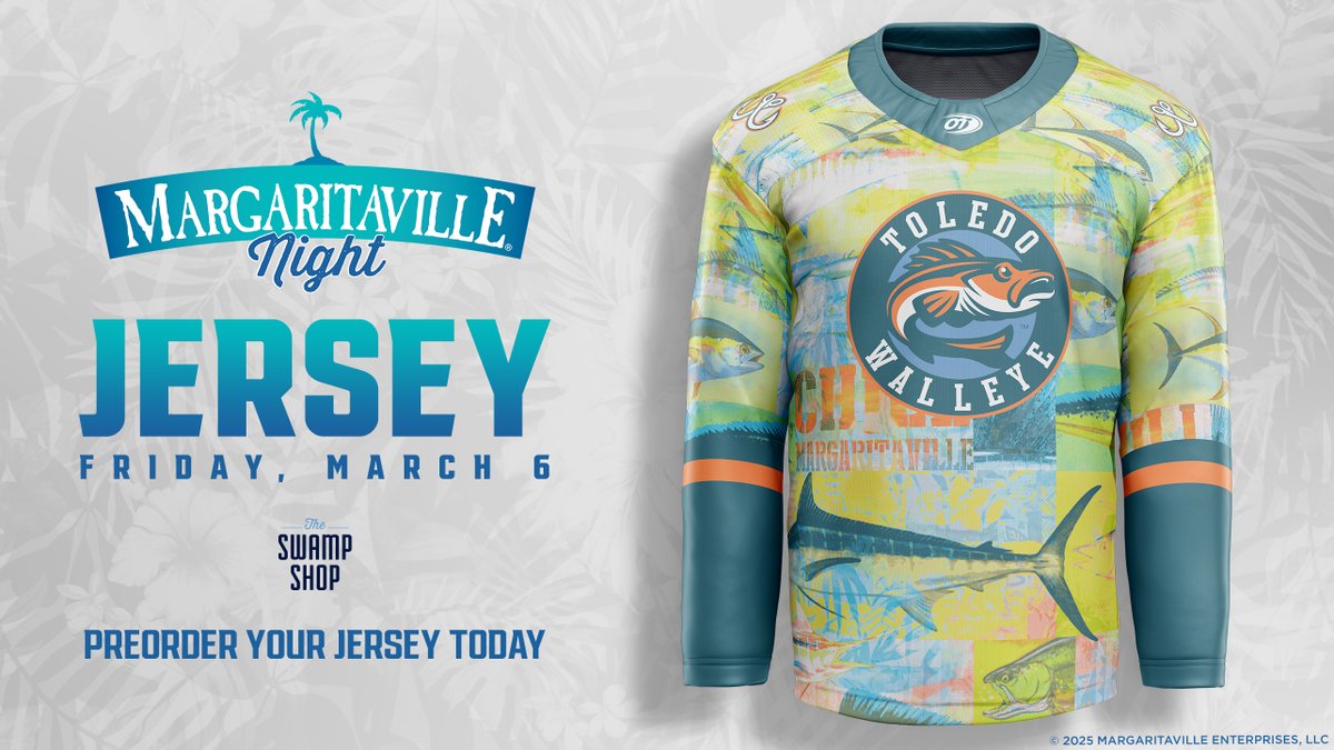 SwampShop's tweet photo. FIRST LOOK: Margaritaville Specialty Jerseys 🍋‍🟩

Preorder yours now through Sunday: https://t.co/inBt8HYuX9 https://t.co/fgnAO2ymL9