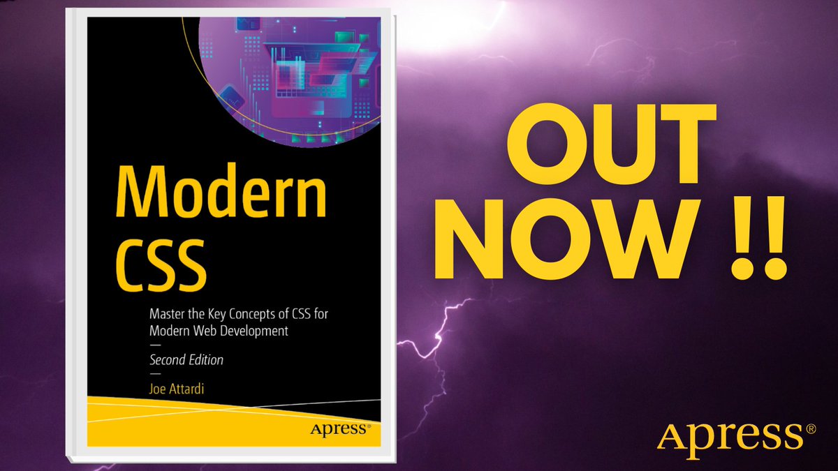 Apress's tweet image. 🎨 CSS doesn’t have to be intimidating! From box model basics to advanced grids, transforms, and animations—author @JoeAttardi shares modern techniques that make your designs responsive and stunning. 📚 #CSS #WebDesign #FrontendDev #ResponsiveDesign ✨

🔗 ow.ly/GY9U50XtOAr
