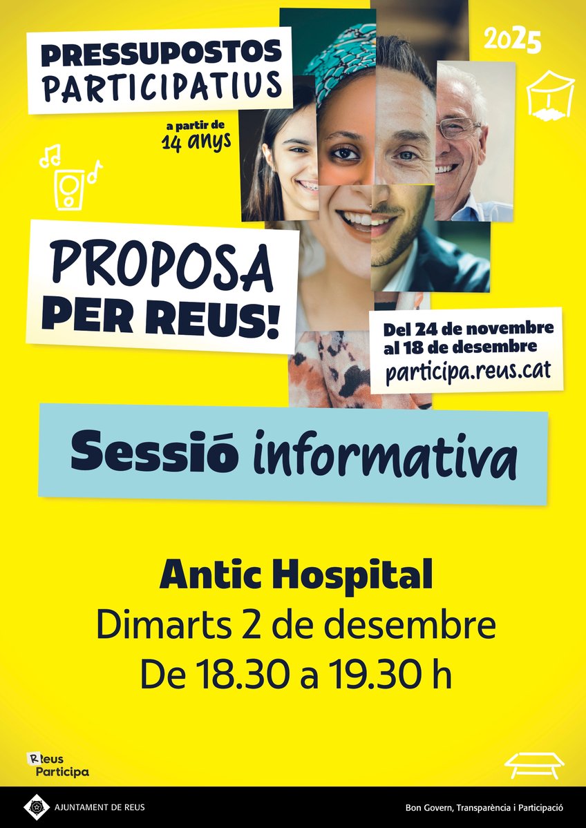 Informa't i participa fent propostes per Reus!