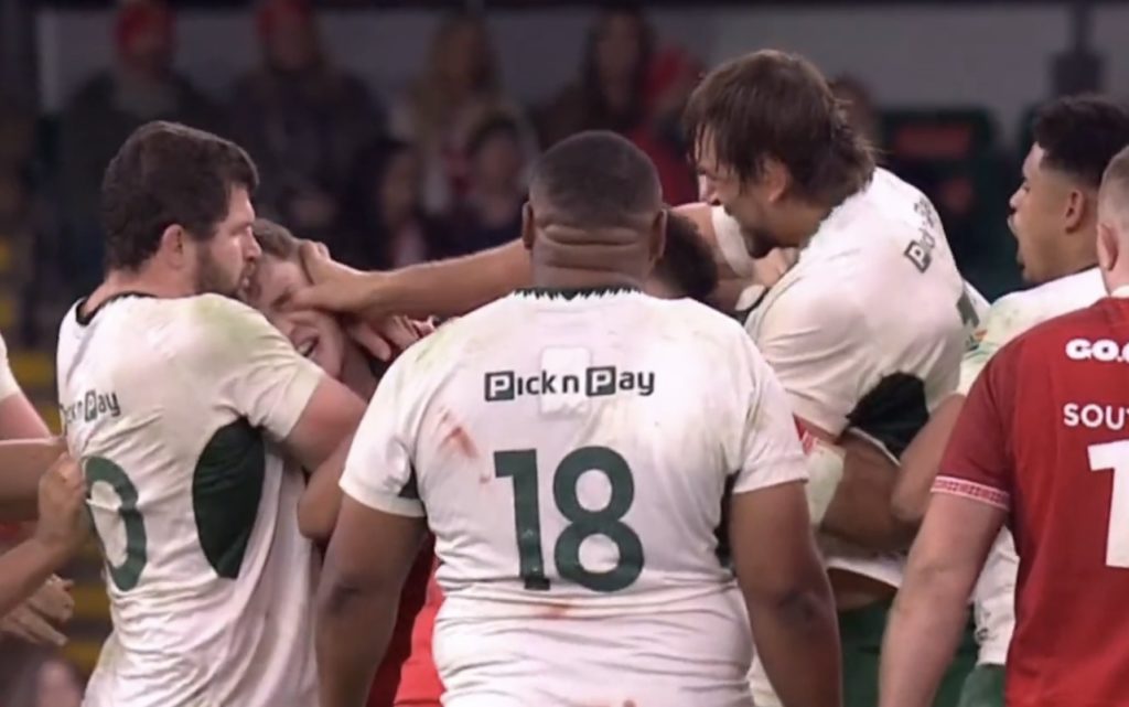 How many weeks will Eben Etzebeth be banned for after the eye-gouging event saw him see a straight red car on Saturday?