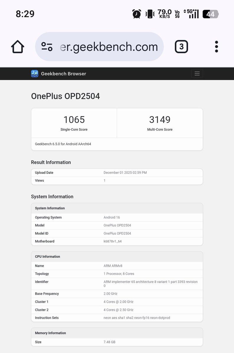 yabhishekhd's tweet image. OnePlus Pad Go 2 (OPD2504) has been spotted on Geekbench with MediaTek’s Dimensity 7300 SoC, paired with the Mali-G615 MC2 GPU and Android 16.

Other specifications include a 12.1-inch 2.8K display with 900 nits peak brightness, 98% DCI-P3 colour coverage, and Dolby Vision…