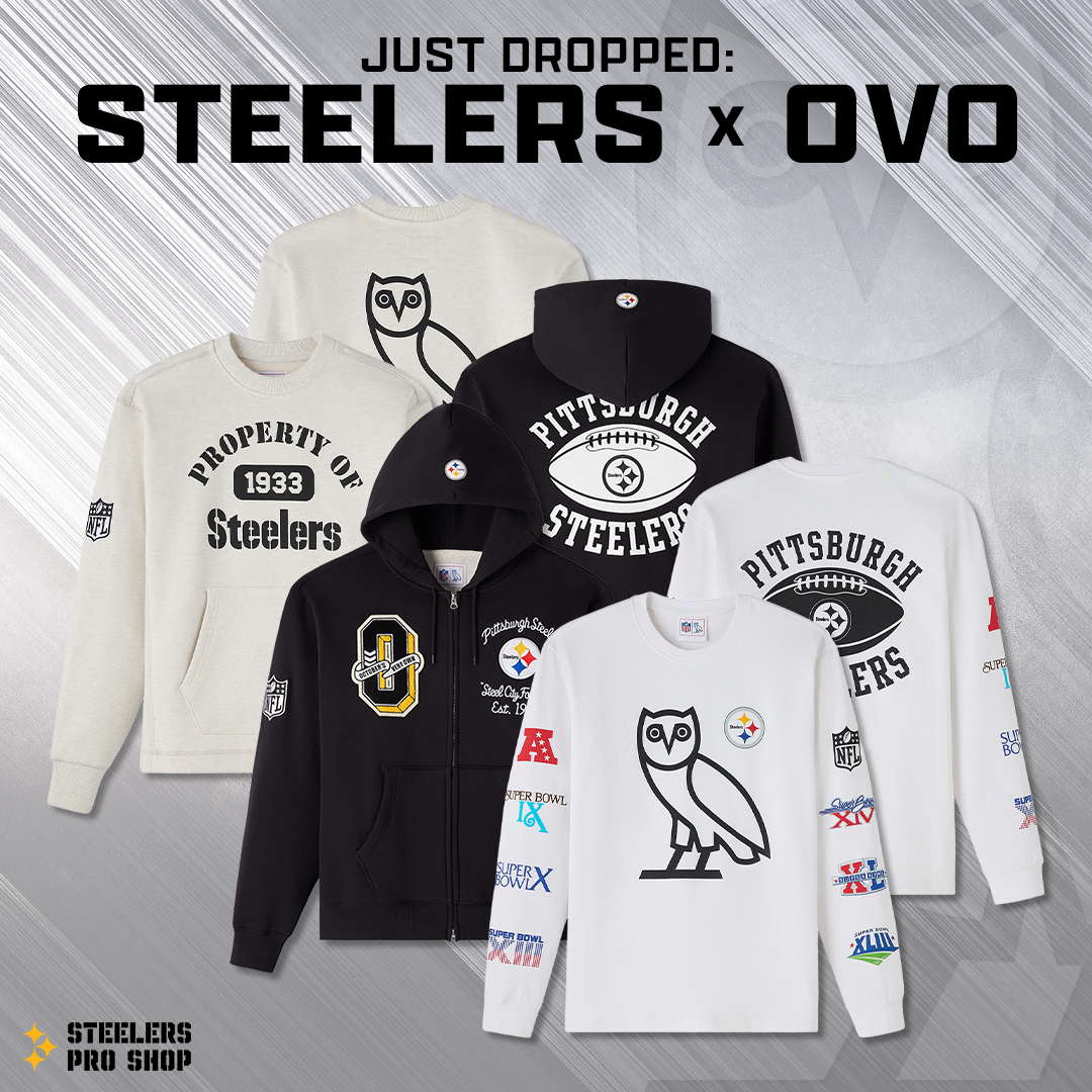 SteelersShop's tweet photo. From the 6 to the Steel City 🏙️

Shop The OVO Collection ➡️ https://t.co/iW2e5dMJd1 https://t.co/YqOnlVJWET