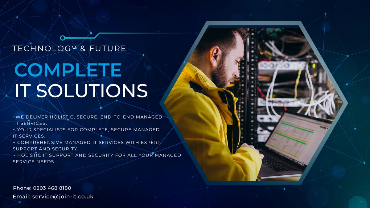 JoinITLtd's tweet image. 🔧 Complete IT Solutions for Your Business — Secure. Reliable. Hassle-Free.