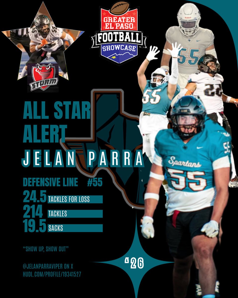 PebbleHHS_FB's tweet photo. SPARTA would like to congratulate, #55 Jelan Parra @JelanParraviper , for his invitation to the @915showcase all star game. Taking place December 20th, 2025 @ 1PM @ SAC II. Thank you for your sacrifice, leadership, & all dues paid to SPARTA! #bephenomenal or #beforgotten https://t.co/ZOtiDMRNiw