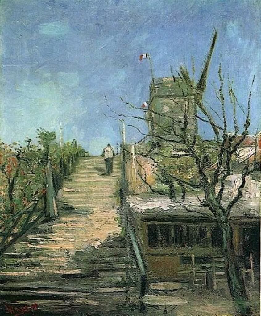 Molino de viento en Montmartre - 1886 por Vincent Van Gogh