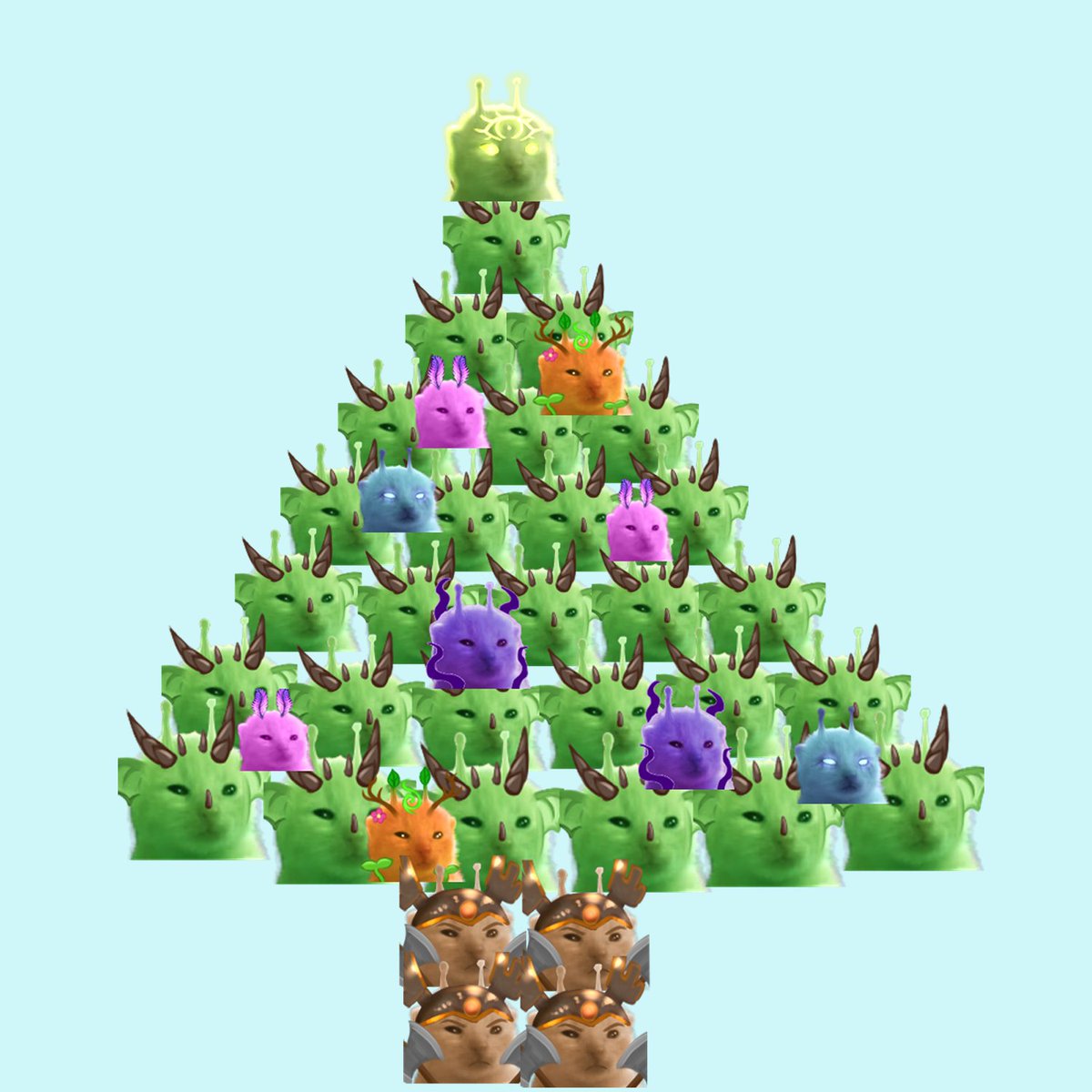 sharkfishqt's tweet image. Merry Glorpmas tree wow edition