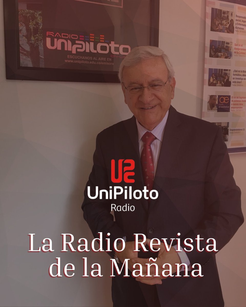 Unipilotoradio's tweet photo. ¡Muy buenos días a todos!😴 Empezamos la jornada con #LaRadioRevistaDeLaMañana 📰 y los personajes y acontecimientos más importantes de Bogotá, Colombia y el mundo🌎

Estamos #EnVivo hoy miércoles 10 de diciembre, bajo la conducción de #TitoMartinez🎙

📻➠https://t.co/j7oaHUdBST https://t.co/3IZBzoAomK