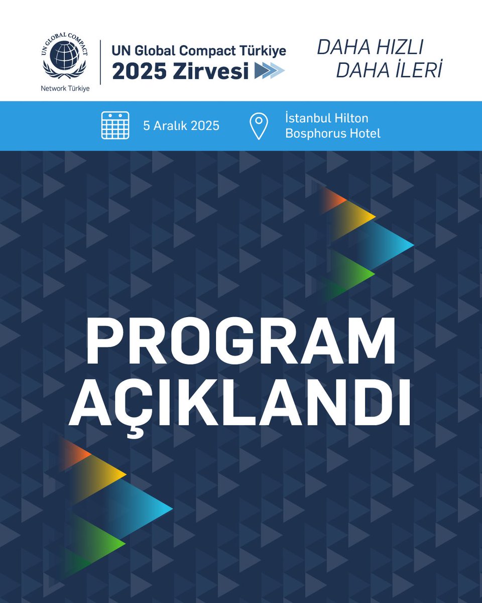 UN Global Compact Türkiye 2025 Zirvesi programı açıklandı!

“Daha Hızlı, Daha İleri” temasıyla 5 Aralık’ta İstanbul’da düzenlenecek zirvede sürdürülebilirlik dönüşümünün aktörleri birlikte harekete geçmek için buluşacak.

bit.ly/48UVX23