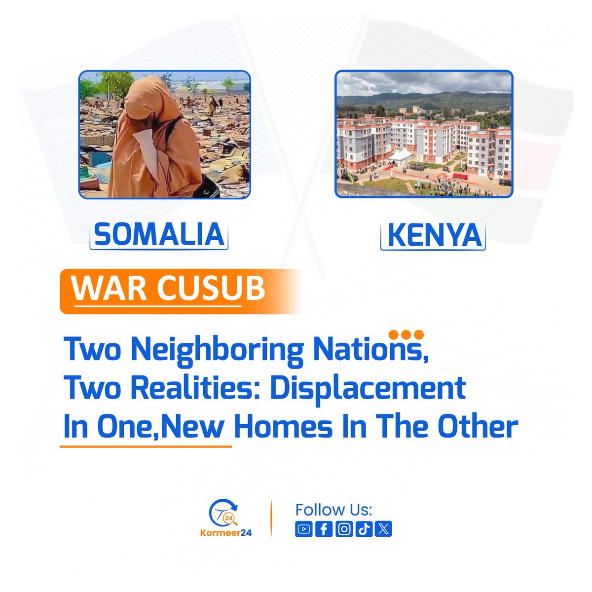 Two Neighboring Nations, Two Realities: Displacement in One, New Homes in the Other.