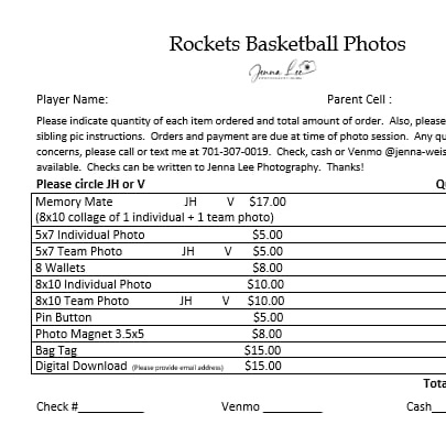 📸 Girls bball photos are this Wednesday, Dec 3rd at 2:30pm!