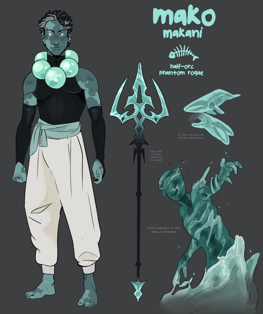 elk_en's tweet image. i don&apos;t think i ever posted mako&apos;s ref :) 

🦈 #oc 🦈