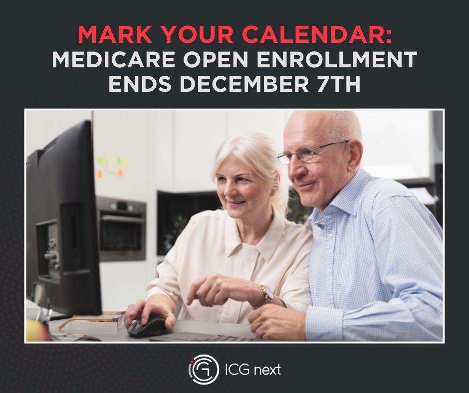 icgnext's tweet image. Don&apos;t wait until the last minute! The deadline to enroll in Medicare for 2026 is approaching fast. Make sure you secure the coverage you need before December 7th, 2025.  Visit Medicare.org to enroll. #MedicareEnrollment #HealthcareCoverage