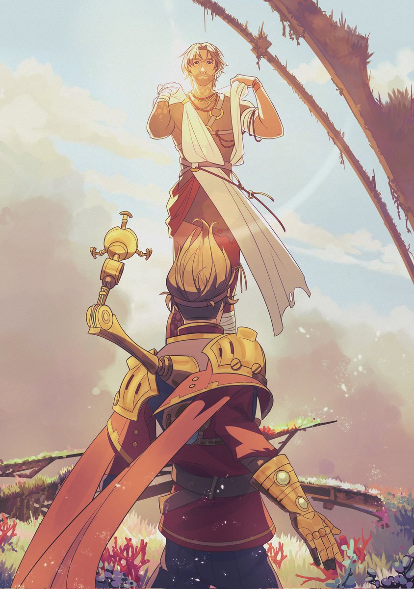 my illustration for "what if" arcane zine (of course with beloved #jayvik )