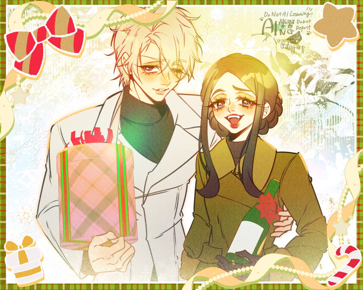 | New art for the holidays! ୨ৎ⋆.˚

"Christmas Lovers" is my new Couple YCH! Can be ordered by DM Me or directly through VGen 📮💌
#digitalart #yumeship