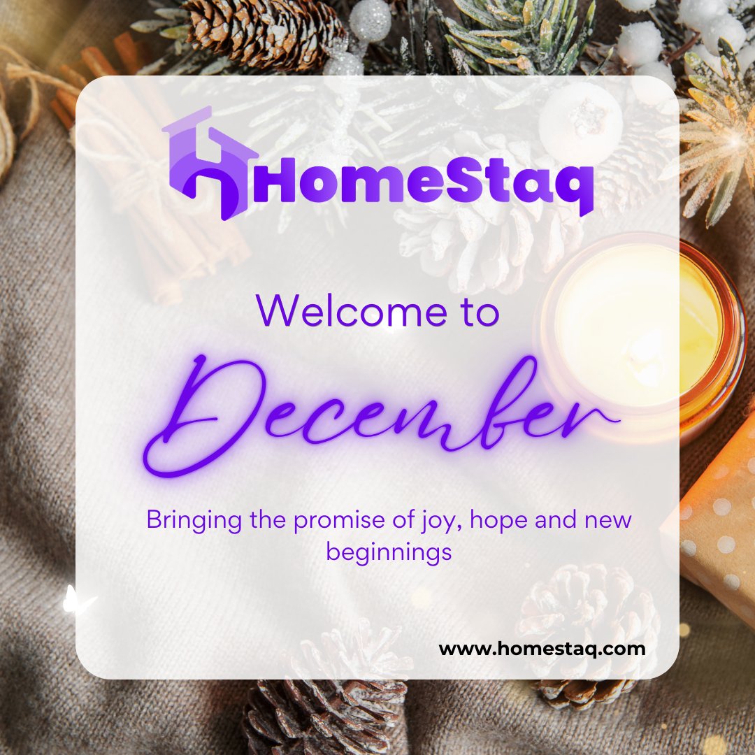 Happy December from Homestaq! 🎄🏡✨

The final chapter of the year is here — may it bring you peace, progress, and the perfect space to start 2026 strong.
#HappyDecember #Homestaq
