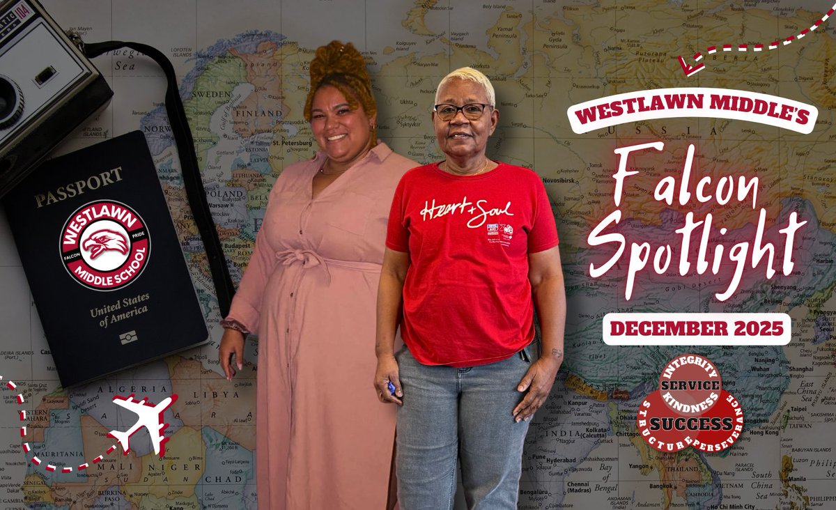 We would like to shine December's❄️ Falcon Spotlight on the following faculty &amp; staff for their hard work &amp; dedication! 🎉

📌 Miss <a href="/KRQuarles/">𝙺.𝚁. 𝚀𝚞𝚊𝚛𝚕𝚎𝚜, ᴇ𝐝s ✨</a>, CS &amp; Robotics Teacher
📌 Ms. Sarah Wallace, CNP Assistant

#WeAreWestlawn #FalconPride #WestlawnTCS #WestlawnExplores

<a href="/TCSBoardofEd/">T🍏S Board of Ed</a>