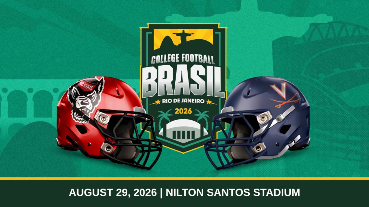 We are in a new era of College Athletics and I am so proud that with the partnership of Brasil Sports Business we present <a href="/CFB_Brasil_US/">College Football Brasil</a> powered by <a href="/athlete_adv/">AthleteAdvantage</a>!

<a href="/PackFootball/">NC State Football</a> 🐺 vs <a href="/UVAFootball/">Virginia Football</a> ⚔️ in beautiful Rio De Janeiro, Brazil 🇧🇷 for Week 0 2026 at <a href="/EstNiltonSantos/">Estádio Nilton Santos</a>