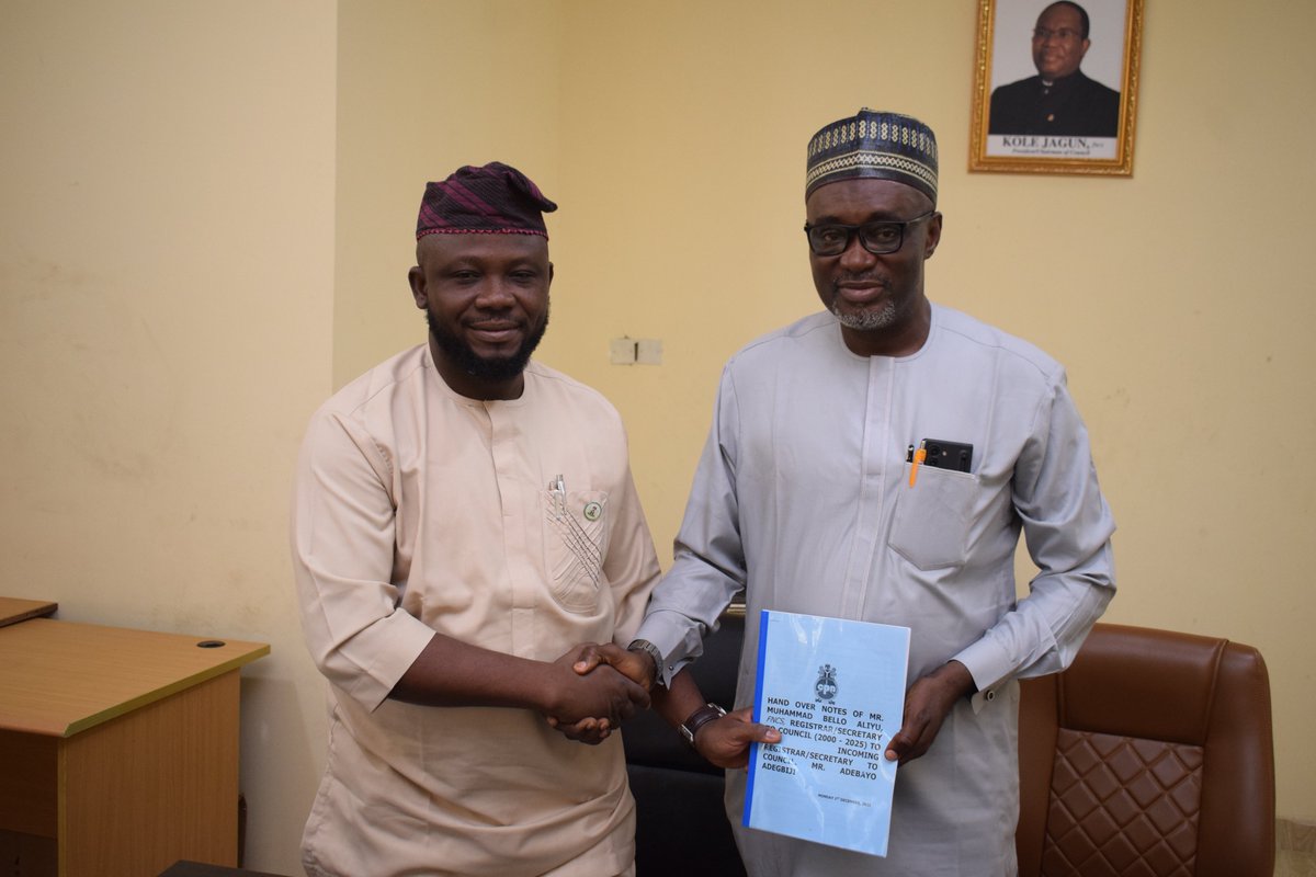 Adebayo Adegbiji, FNCS, a career administrator at UNILAG and a respected Data Scientist / Systems Analyst Assumes Office As CPN’s Registrar/Secretary to Council.