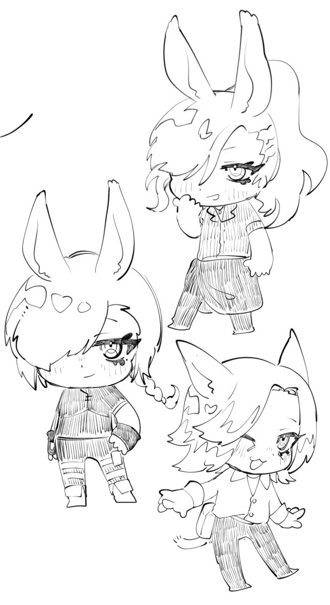 Bunny_Kitten003's tweet image. # ふにゃふにゃ作画でよそらくがきしても許してくれる親御さんがふぁぼしてくれる 

ふにゃじゃないけど普段描かない絵柄で描いても許されるって聞いたからとりあえず最初3人
ありがとね🫶