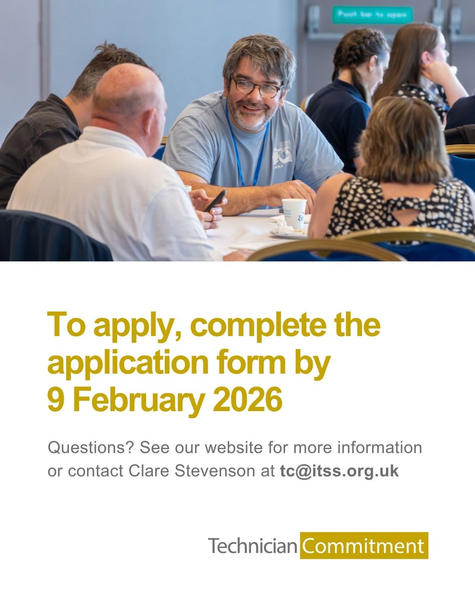 TechsCommit's tweet image. We warmly invite members of our signatory institutions to apply for the Technician Commitment Collaboration Fund, a small grants scheme allowing for signatories to undertake projects with external partners.

Read more and apply before 9 February 2026 👉 shorturl.at/1aeJT