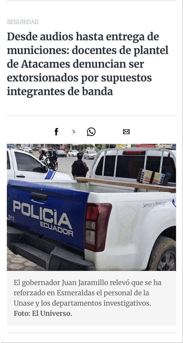 La Unidad Educativa Atacames, un centro de estudio estatal, tiene hoy a todo su personal docente siendo extorsionado. Ningún protocolo está siendo implementado y pretenden enviar nuevamente a clases sin garantías para docentes ni estudiantes.
El colmo es la desinformación y la