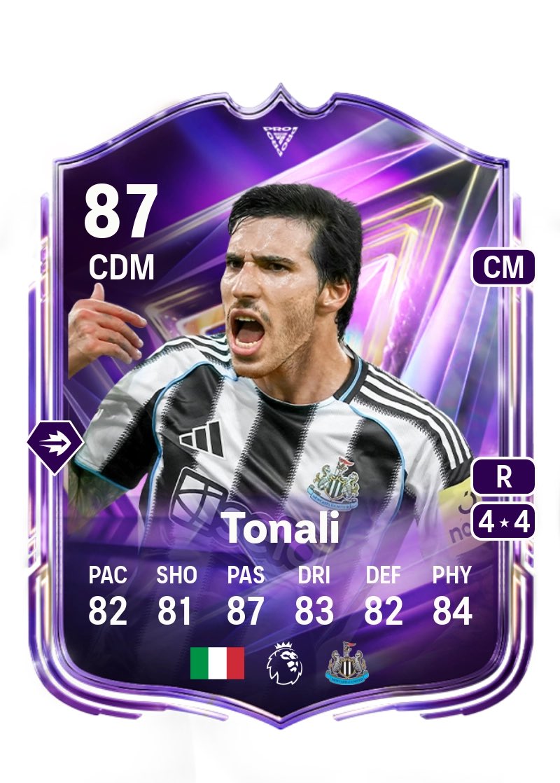 RobosFUT's tweet image. 🚨 The TOP 3 CMs used in Pro Live Tonight 

• ⁠🇪🇸 Bonamti 4/6
• 🇮🇹 Tonali 2/6
• 🇳🇱 Reijnders 2/6

Lots more variety this week 👀