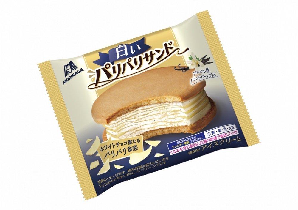 coco_gurume's tweet photo. 【森永製菓】
12月16日から
『白いパリパリサンド』
がコンビニ限定で発売されます✨
パリパリ食感のホワイトチョコが楽しめるバニラアイスクリームを、しっとり食感のビスケットで挟んだちょっとリッチなサンドアイスです💡 https://t.co/dcmvhsjDYK