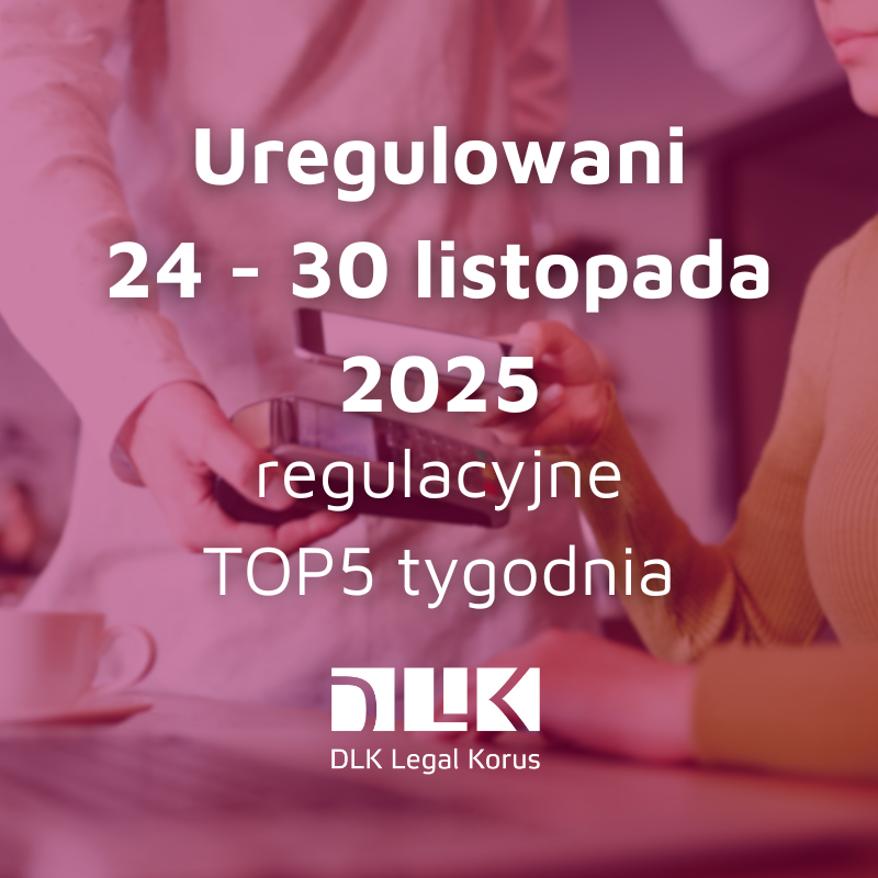 #Uregulowani - regulacyjne TOP5 tygodnia jest już dostępne!          

LinkedIn: bit.ly/48by9Gr

#PSR #PSD3 #UE #PSPs #UOKiK #DSA #UKE #KRRiT #KE #chatboty #AI #PE #ESG #databias #GPSR #ConsumerProtection #BankingSector