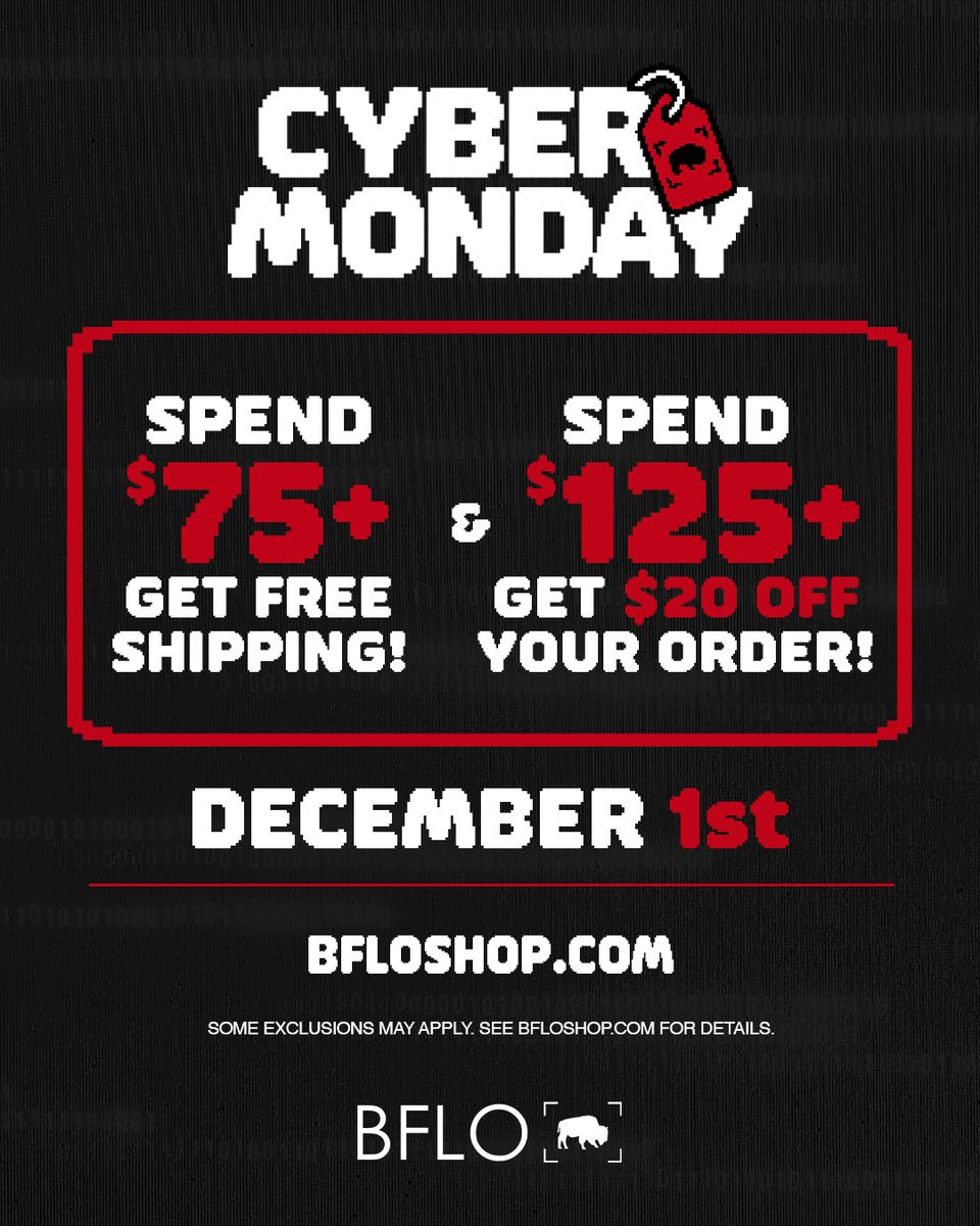 Cyber Monday savings start now! 💻

Enjoy $20 off orders $125+ and free shipping on $75+, both auto-applied at checkout. 🛒

Available online only at bfloshop.com TODAY ONLY! 🛍️