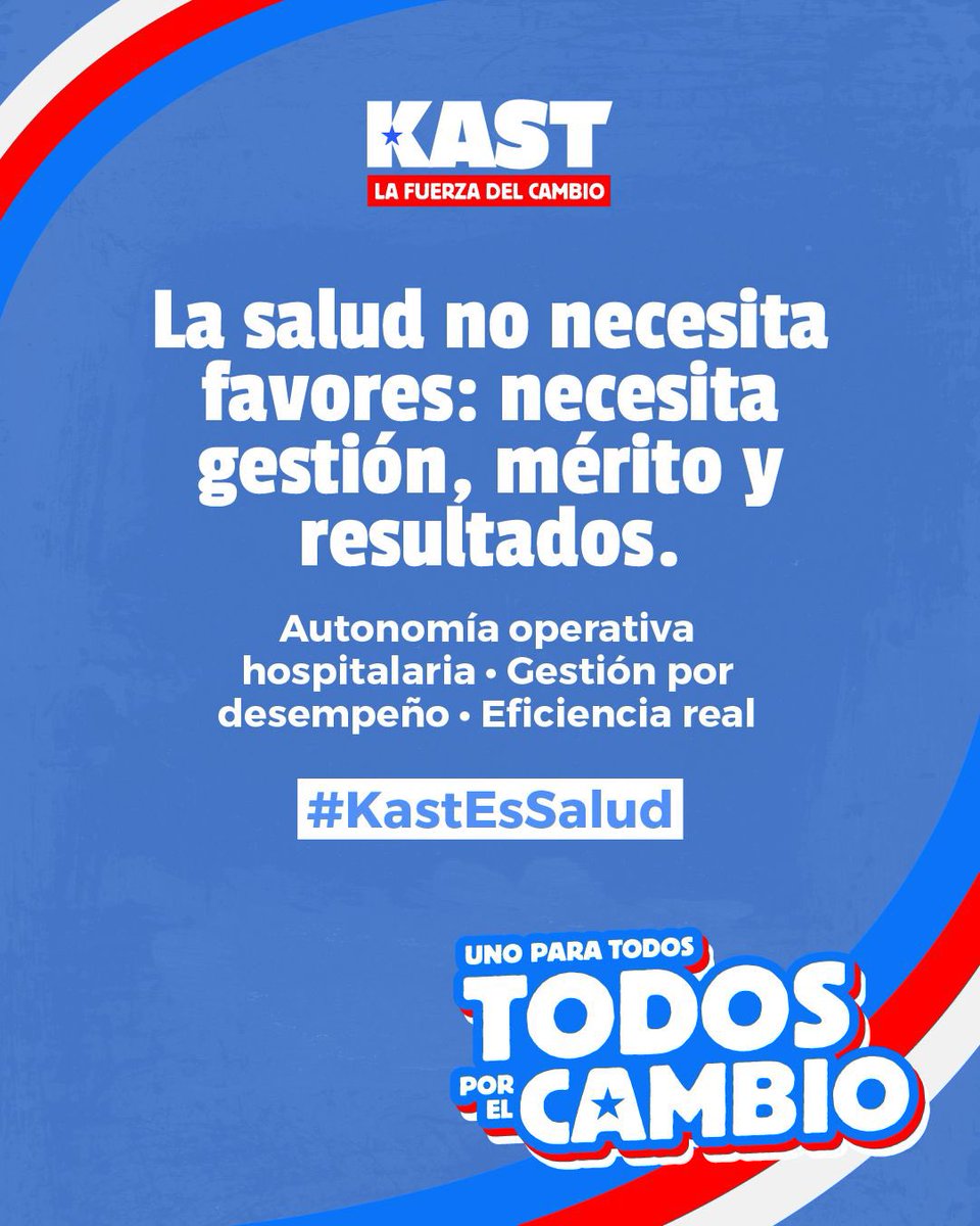 JIrarrazavalR's tweet image. 💪🏻 Porque la salud no puede esperar.
Los chilenos merecen prevención real, atención oportuna, tratamientos dignos y una gestión que entregue resultados de verdad. 

🇨🇱 Con decisión y sentido común, #KastEsSalud.