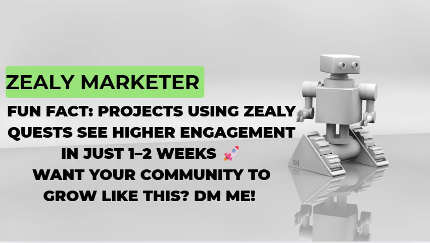 Zealy_Marketer's tweet image. Zealy quests are helping Web3 projects boost engagement in just 1-2 weeks 🚀
If you want your community to grow faster, my DMs are open.

#Web3Marketing #CommunityGrowth