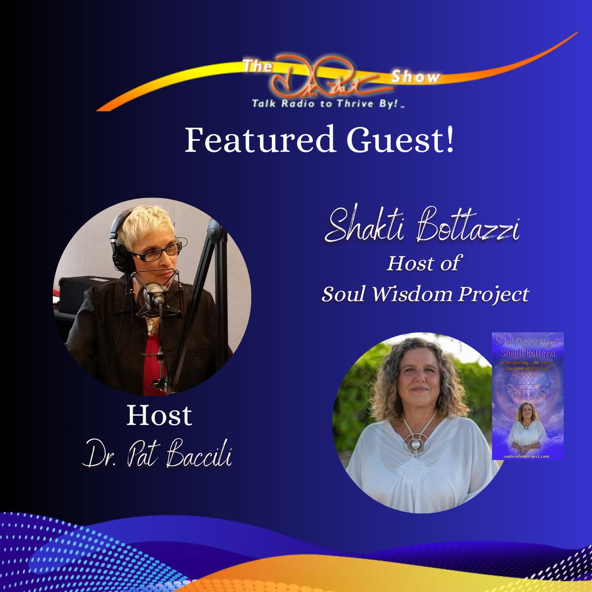 TheDrPatShow's tweet photo. Introducing Shakti Bottazzi Host of Soul Wisdom Project! Join us Tuesday 12/2 at 9am PT/ 12pm ET https://t.co/KfuOySxIwK #ShaktiBottazzi #SoulWisdomProject #newhost #kchannel #theawaenpath #trauma #wisdom #healer #coach #intuitive #energyhealing #thedrpatshow #drpat https://t.co/WvYoMmEwqx