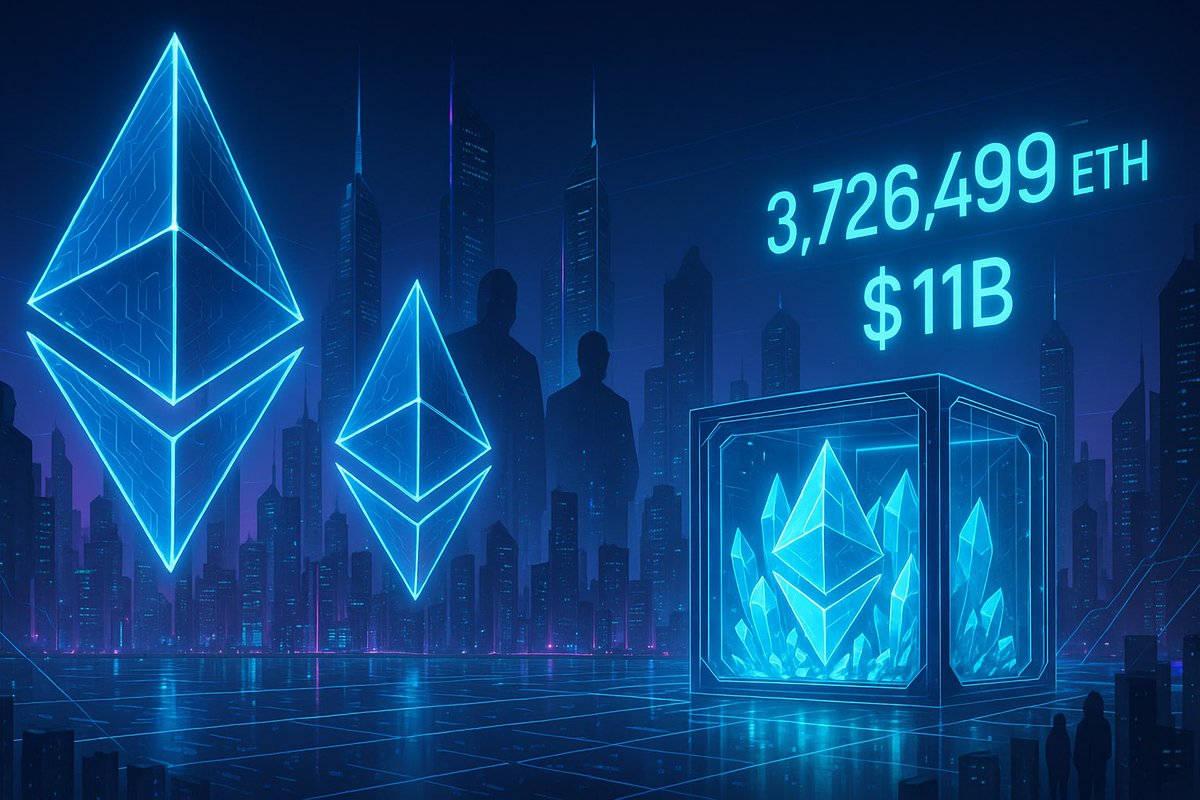 1/7
Ethereum isn’t just a smart-contract platform anymore — it’s becoming a strategic reserve asset for institutional whales.
2025 made that clear when Tom Lee’s BitMine crossed 3.73 million ETH in holdings.
That’s nation-state level accumulation. 
#Ethereum #ETH #CryptoMarkets