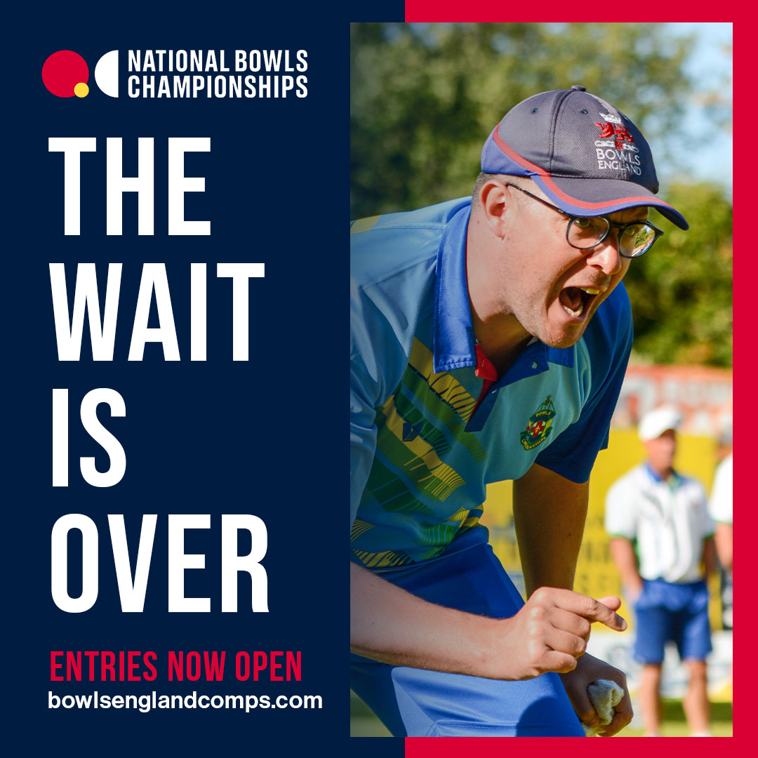 BowlsEngland's tweet photo. ⏰ THE WAIT IS OVER...

Entries for the 2026 National Bowls Championships are now OPEN! It's time to put your skills to the test...

Find out more, including eligibility criteria, entry prices and more ℹ️ https://t.co/ZBCYd9SZjB
Enter now🏆 https://t.co/eleKf24dEg https://t.co/eJzUZJ4fYX
