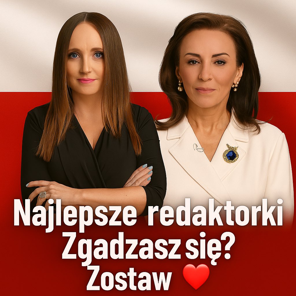 🚨KRÓLOWE MEDIÓW‼️
Patrzcie i powiedzcie,czy mamy lepsze?
Justyna Oracz – elegancja,w którym pyta się jednym tchem.
 Dorota Wysocka-Schnepf – legenda, klasa światowa, spokój i ostrość w idealnych proporcjach.  Dwie różne energie,a razem absolutny top dziennikarstwa 
#SnaW27