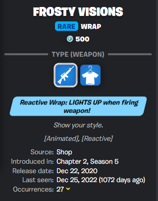 ImmatureGamer's tweet image. ❄️ FROSTY VISIONS WRAP CODE GIVEAWAY. 🎁

To enter (super easy):
1. Follow @ImmatureGamer
2. LIKE &amp;amp; REPOST this
3. Reply “DONE” 

I’ll announce the winner in 3 days. Good Luck!