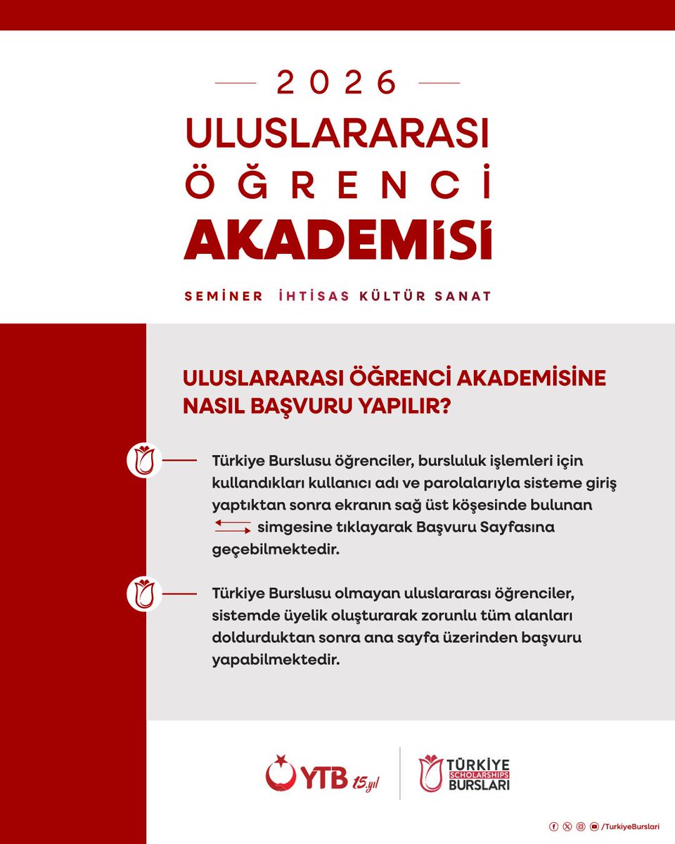 Bu yıl Uluslararası Öğrenci Akademisi’nde Türkiye Seminerleri, Türk Roman ve Hikâyesi ile Uluslararası Öğrenci Korosu gibi güncel ve zengin içerikli dersler öğrencilerle buluşuyor.

Başvuru için: tbbs.turkiyeburslari.gov.tr

<a href="/ProfDrHamzaAl/">Hamza AL</a> <a href="/haditurus/">A. Hadi Turus</a>