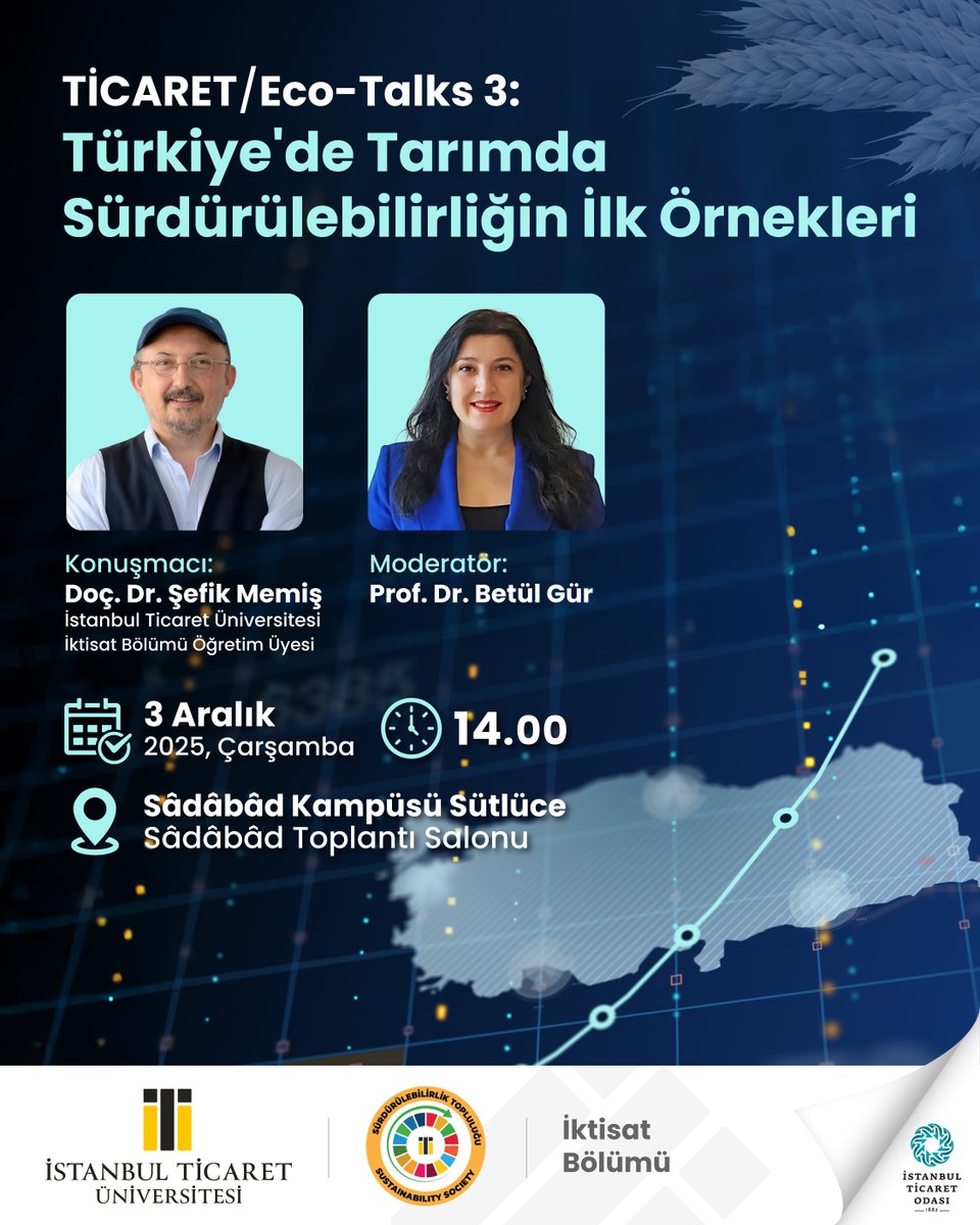 Verimli çarşamba... Bu çarşamba, <a href="/ticaretedutr/">İstanbul Ticaret Üniversitesi</a> nde, tarımda sürdürülebilirlik gayretlerimizinin ilk nüvelerini paylaşmaya çalışağız. Müsait olan dostları bekleriz.