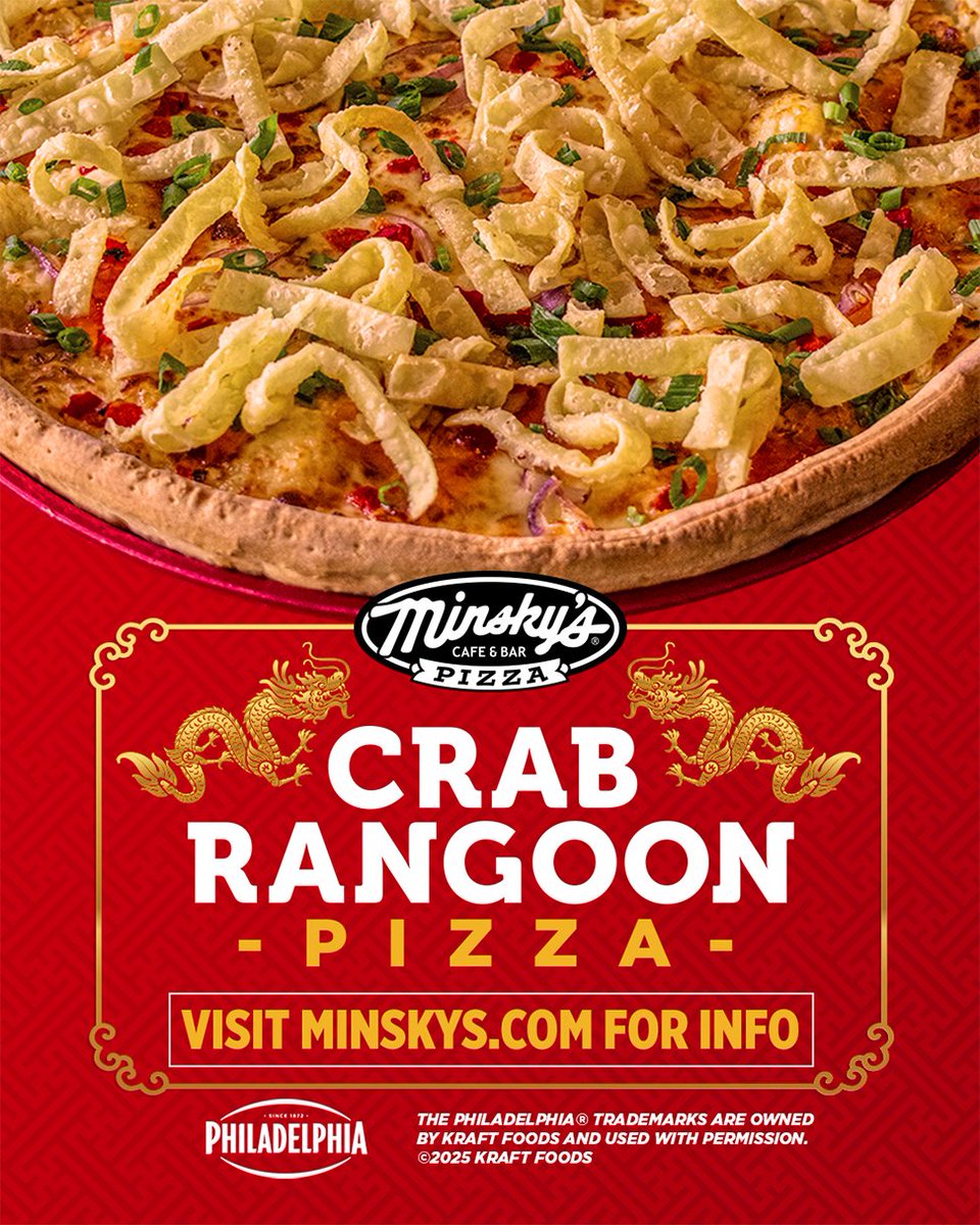 MinskysPizza's tweet image. Back by popular demand, the sweet and savory Crab Rangoon Gourmet Pizza is now available at Minsky’s – but only while supplies last! This truly unique pizza sensation has a crazy-delicious taste like none other!

Learn more and order now at minskys.com/back-for-a-lim…

#minskys