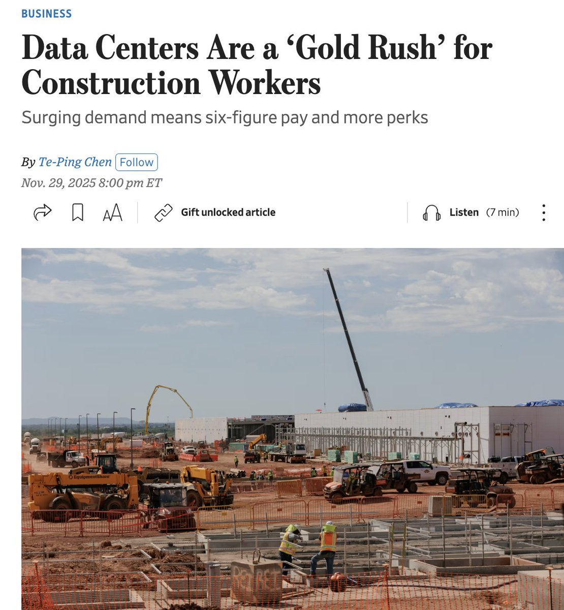 reidhoffman's tweet image. Amidst doomerism, it&apos;s essential to consider the second-order effects of AI.

Ex: Data center investment has been massively positive for blue-collar workers. 

If we matched that level of ambition in domestic energy (necessary), we’d unlock similar gains across the workforce.