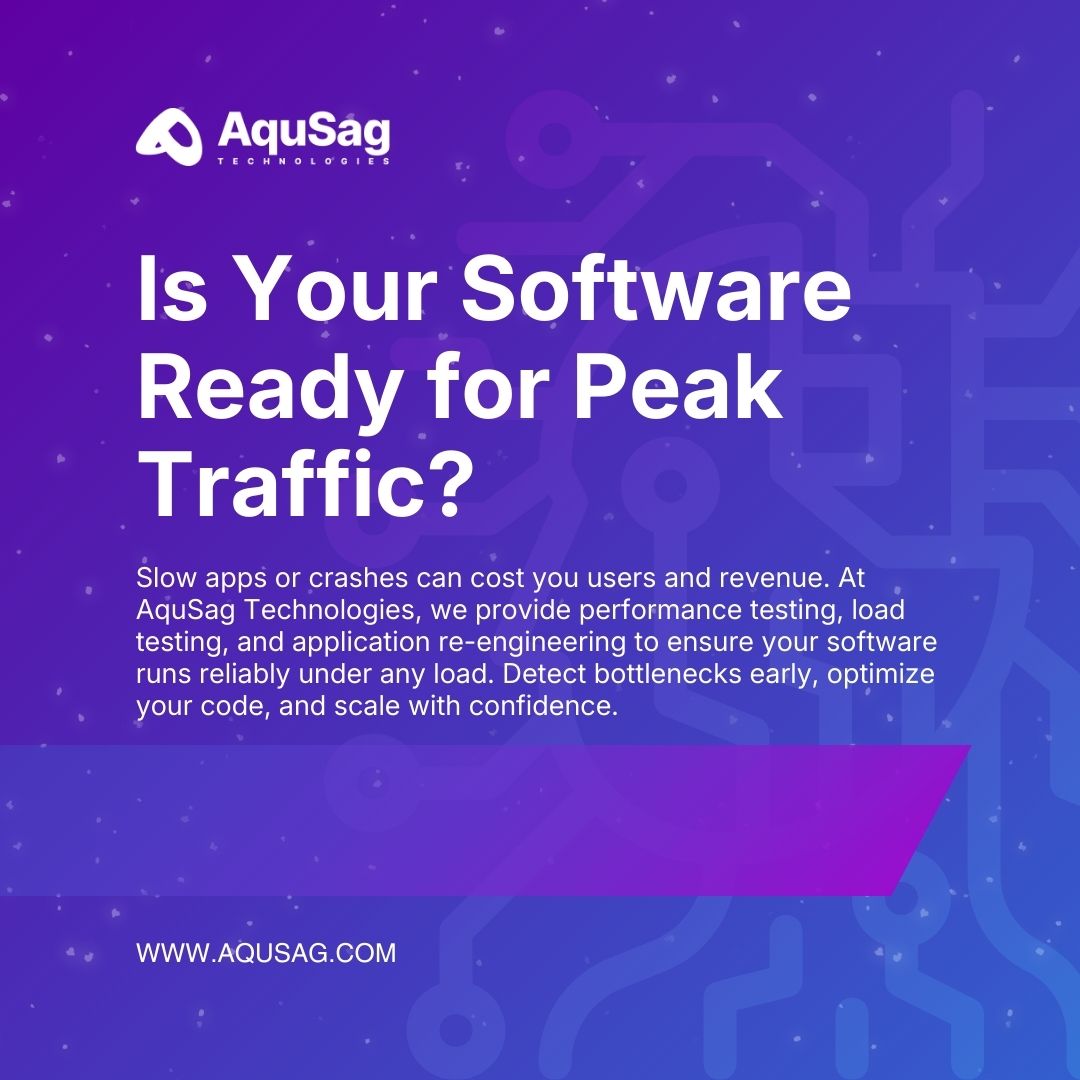 aqusag's tweet image. Is your app ready for heavy traffic? 🧪

AquSag delivers performance testing, load testing &amp;amp; re-engineering so your software is fast, scalable &amp;amp; reliable. 🚀

Learn more: aqusag.com/performance-te…

#PerformanceTesting #LoadTesting #SoftwareOptimization #AquSag