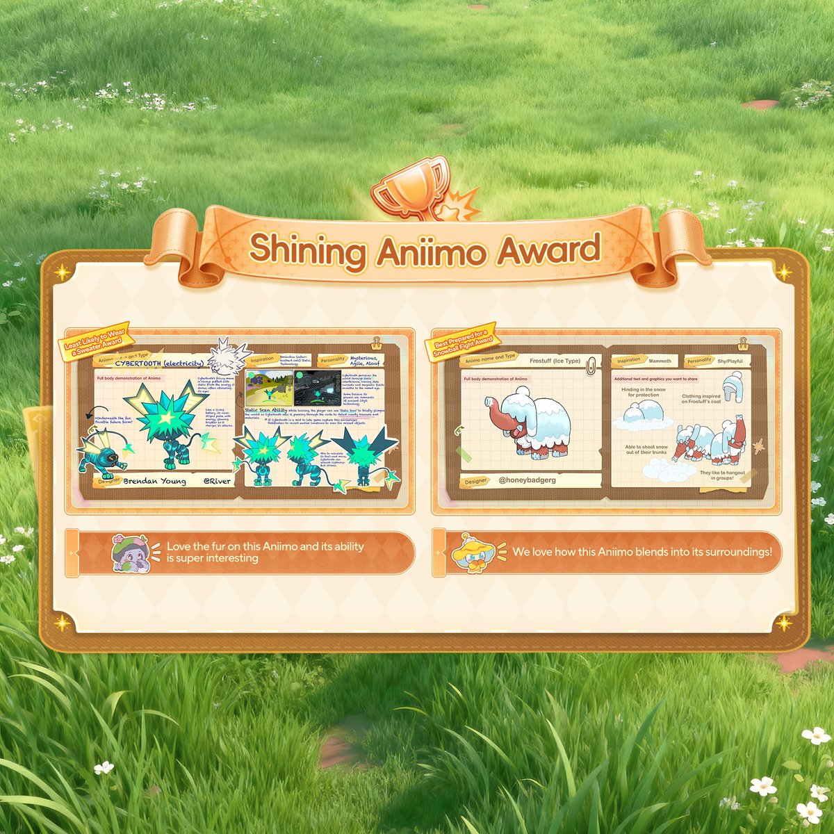 ✨An Aniimo Is Born Contest Winners✨

The creativity in this contest was so extraordinary that we simply couldn't choose just one Grand Winner… so we're thrilled to announce that there are TWO!
Both winners will receive the $999 Amazon Gift Card, and their Aniimo designs will