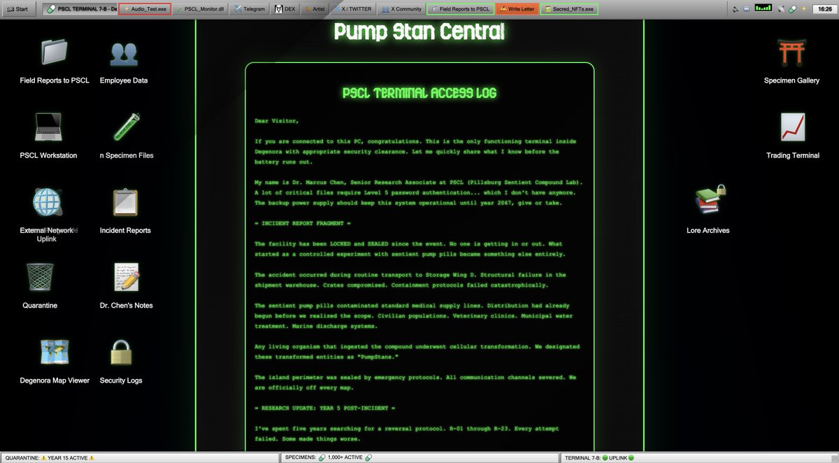Working on more art.
More pieces of the $PumpStan cult will be revealed soon.
The website already hides a lot.. if your attention span is longer than 20 seconds.. please do check it out.
This is a deep-lore Driven meme with clues scattered everywhere.

And yes, multiple Pump