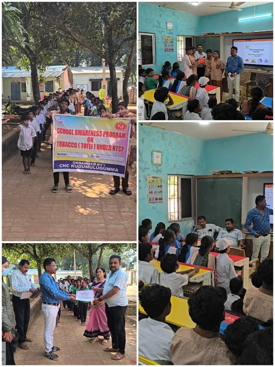 Tobacco Free Youth Campaign activities conducted at Panasput High School under Chitrakonda block.