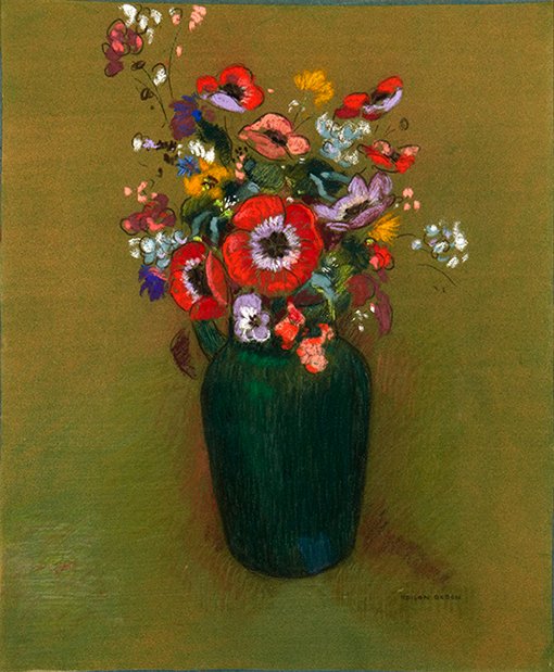 オディロン・ルドン『花の花びん』1900-1910年 プリンストン大学美術館