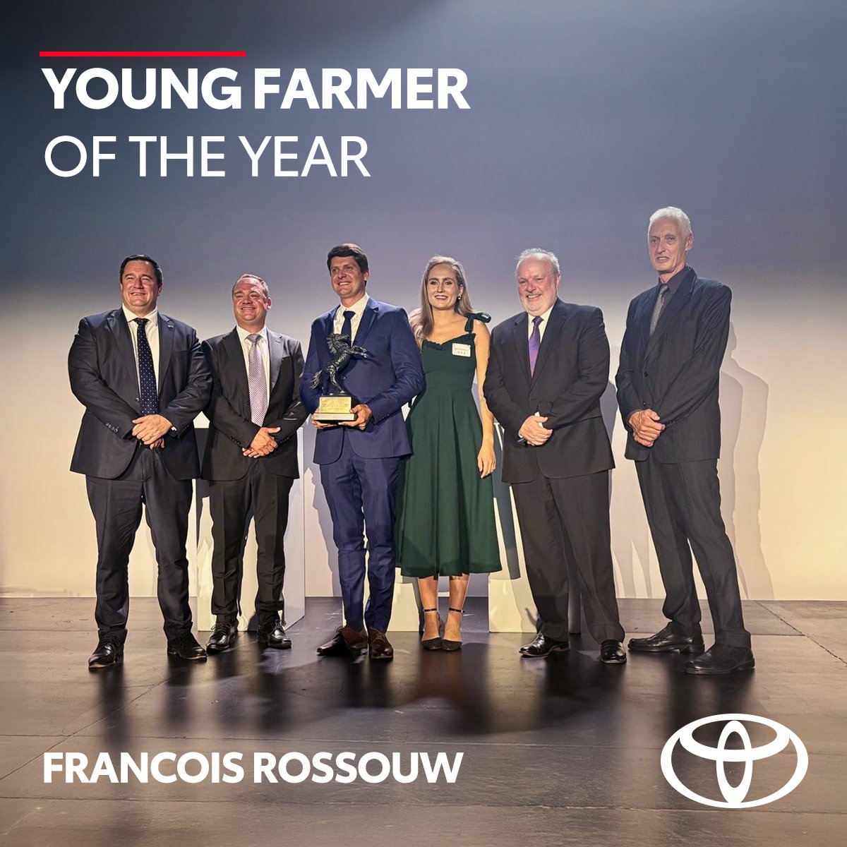 ToyotaSA's tweet photo. We're proud to announce the winners of the 2025 Young Farmer of the Year competition:

Young Farmer of the Year – Francois Rossouw
New Harvest of the Year – Rudzani Sadiki
Communal Farming Association of the Year – Iqhude Supply and Farming

Visit the Toyota website for more. https://t.co/mcCb3lFKQn
