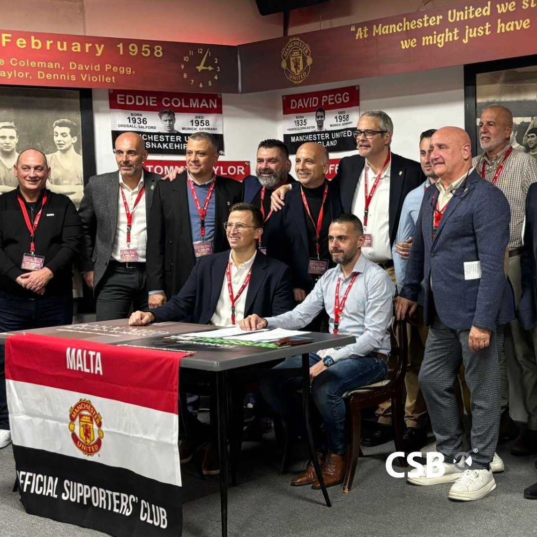CSBGroup's tweet image. Last Friday, CSB proudly supported @ManUtd_Malta⚽, handling their trust services and Premises Loan Repayment to mark 30 years in Msida, with legends
@NemanjaVidicGMF &amp;amp; Martin Buchan joining the celebrations.  

Discover more: csbgroup.com/contact-us/