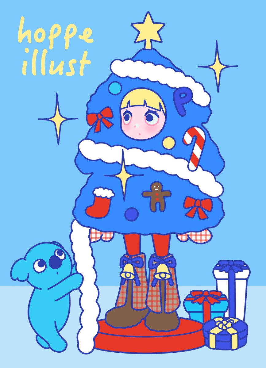 hoppe_illust's tweet image. ドキドキホリデーシーズン🎄🎁💖