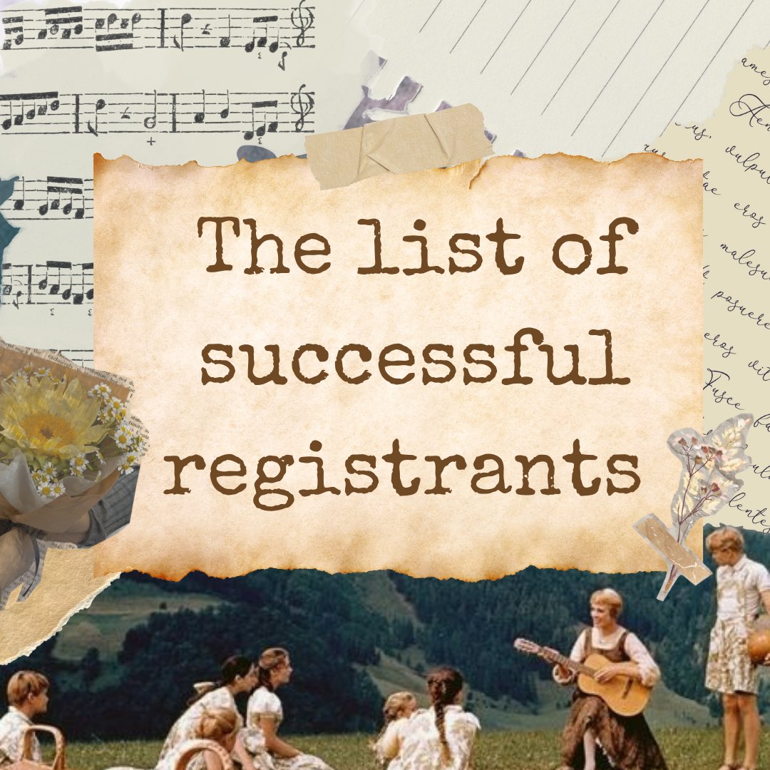 ♬•*¨*•𝟐𝟔𝐭𝐡 ; 𝐓𝐇𝐄 𝐒𝐎𝐔𝐍𝐃 𝐎𝐅 𝐀𝐎𝐔•*¨*•♪
#26thAouBDProject 
#aou_tnbknr #เหล่าเดซี่ของอู๋

— The List Of Successful Registrants 🙌🏻
🔗 docs.google.com/spreadsheets/d…

— Confirmation Period 
📅 วันนี้  - 07.12.2025 (23.59น.) 

— Confirmation Forms
🔗